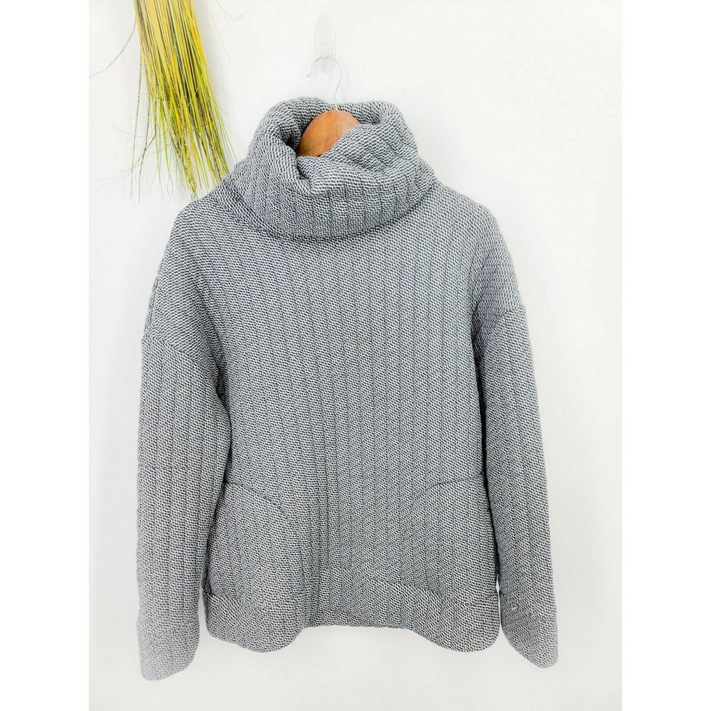 GAP Cowl Neck Sweater black and white patterned
